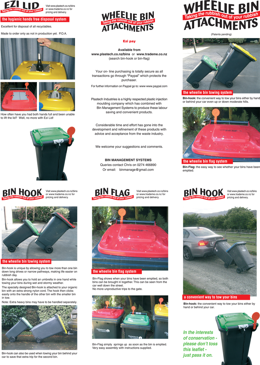 Wheelie Bin Flags & Bin Hook